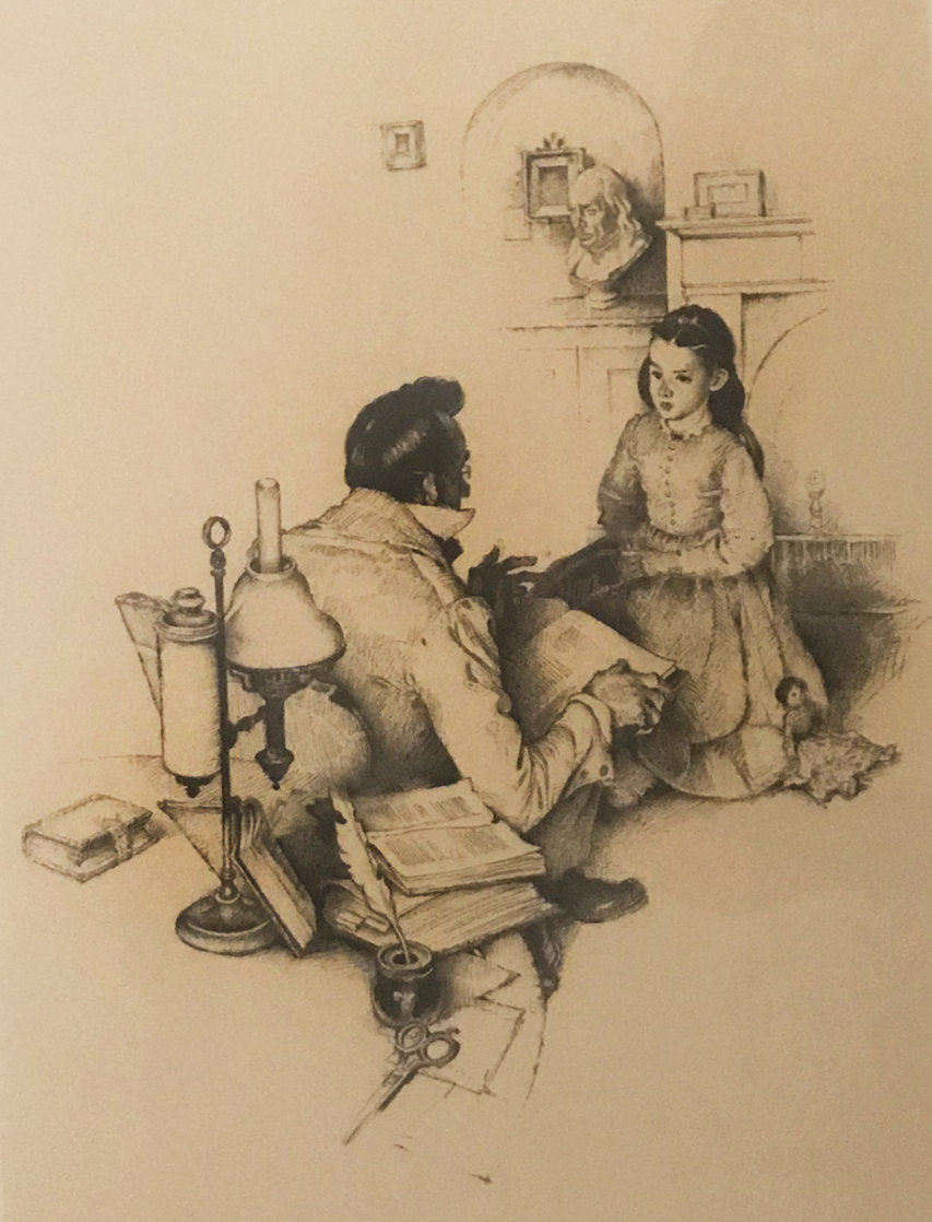 Most Beloved American Writer 1975 Limited Edition Print by Norman Rockwell Most Beloved American Writer 1975 Limited Edition Print by Norman Rockwell