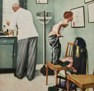 Before the Shot Limited Edition Print - Norman Rockwell Before the Shot Limited Edition Print - Norman Rockwell