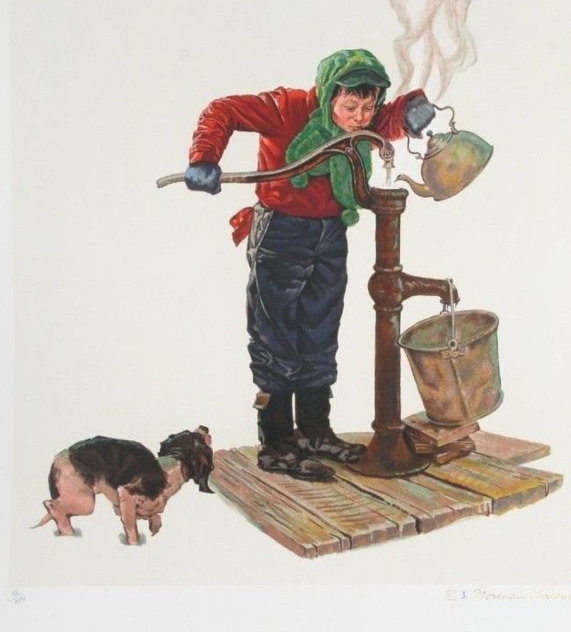 Winter Morning - Encore Edition 1977 Limited Edition Print by Norman Rockwell