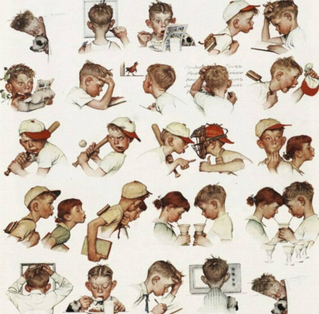 A Day in the Life of a Boy AP 1977 Limited Edition Print by Norman Rockwell