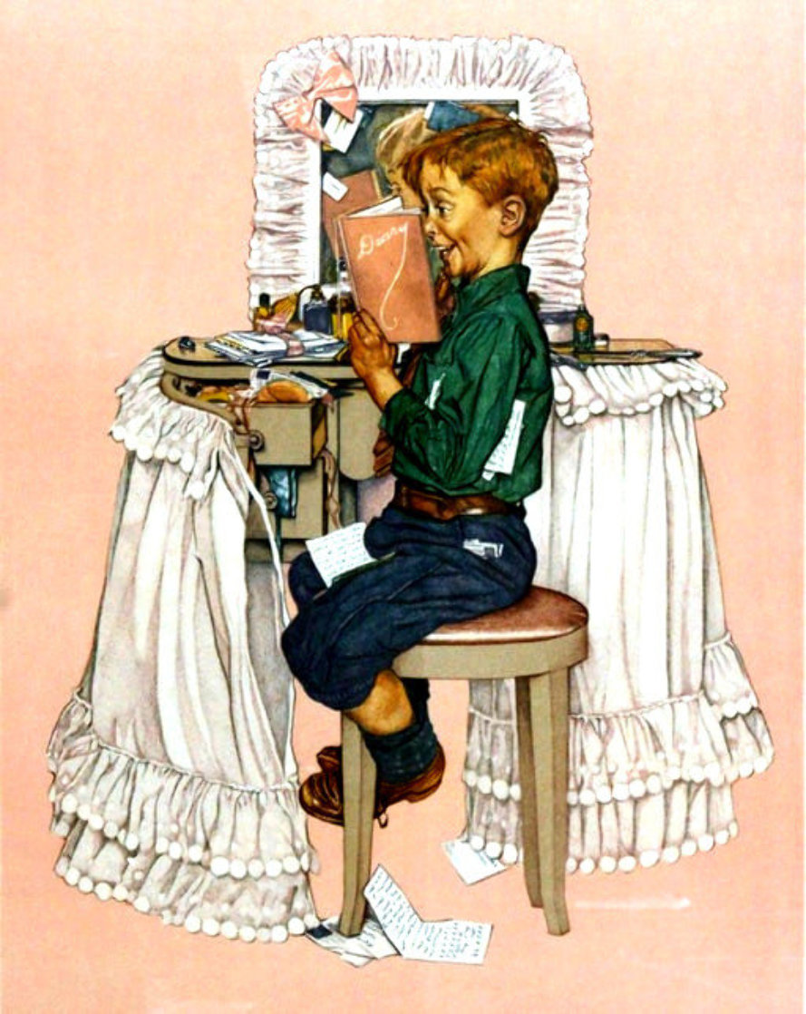 Secrets AP 1976 Limited Edition Print by Norman Rockwell Secrets AP 1976 Limited Edition Print by Norman Rockwell