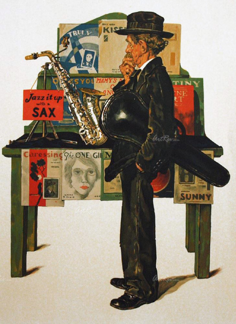 Jazz It Up AP 1979 Limited Edition Print by Norman Rockwell Jazz It Up AP 1979 Limited Edition Print by Norman Rockwell