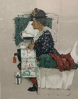 First Airplane Ride AP 1976 Limited Edition Print by Norman Rockwell - 2 First Airplane Ride AP 1976 Limited Edition Print by Norman Rockwell - 2