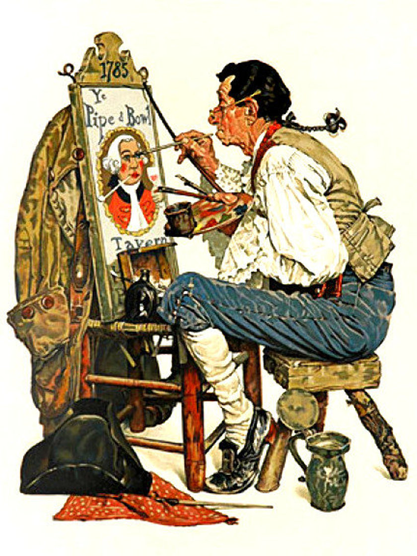 Ye Pipe and Bowl AP 1976 Limited Edition Print by Norman Rockwell