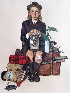 Back From Camp AP 1976 Limited Edition Print - Norman Rockwell Back From Camp AP 1976 Limited Edition Print - Norman Rockwell