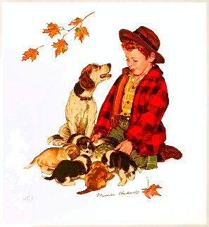 Puppy Love Suite (4 Pieces: Love Pat, Measure of Love, Love At First Sight, Love's Little Limited Edition Print - Norman Rockwell Puppy Love Suite (4 Pieces: Love Pat, Measure of Love, Love At First Sight, Love's Little Limited Edition Print - Norman Rockwell