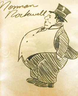 Untitled Drawing (Possibly a Caricature of Gore Vidal) 14x12 Drawing - Norman Rockwell Untitled Drawing (Possibly a Caricature of Gore Vidal) 14x12 Drawing - Norman Rockwell
