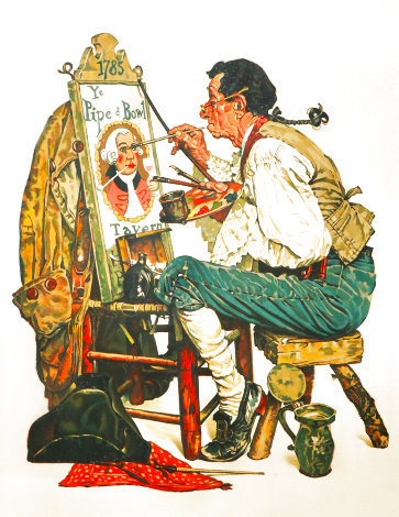 Ye Pipe And Bowl AP - HS Limited Edition Print - Norman Rockwell