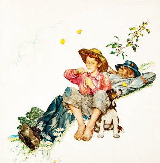 Grandpa and Me Suite: Picking Daisies AP 2012 Limited Edition Print - Norman Rockwell Grandpa and Me Suite: Picking Daisies AP 2012 Limited Edition Print - Norman Rockwell