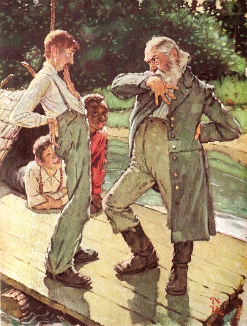 Huckleberry Finn Suite of 8 Prints 1972 HS Limited Edition Print by Norman Rockwell