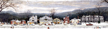 Main Street Stockbridge Christmas 1970 HS Limited Edition Print - Norman Rockwell Main Street Stockbridge Christmas 1970 HS Limited Edition Print - Norman Rockwell