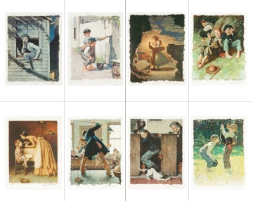 Tom Sawyer 1973 - Suite of 8 Limited Edition Print - Norman Rockwell Tom Sawyer 1973 - Suite of 8 Limited Edition Print - Norman Rockwell