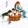 Lickin' Good Bath Limited Edition Print by Norman Rockwell - 0