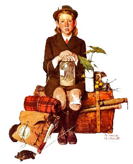 Back From Camp AP - HS  Limited Edition Print - Norman Rockwell