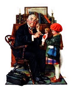 Doctor and the Doll HS  Limited Edition Print - Norman Rockwell