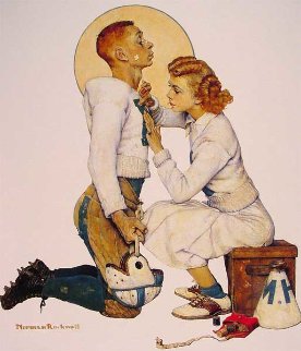 Football Hero Limited Edition Print - Norman Rockwell