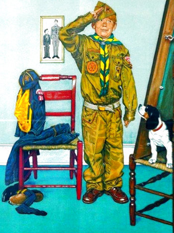 Can’t Wait AP - HS Limited Edition Print - Norman Rockwell
