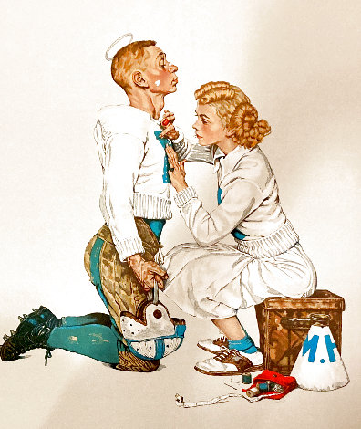 Football Hero 1976 HS Limited Edition Print - Norman Rockwell