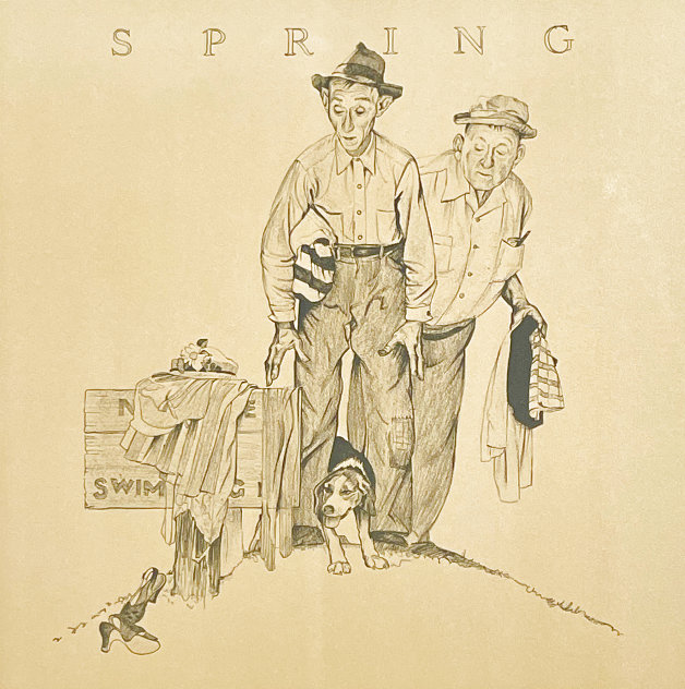 Four Seasons Suite of 4 1976 Lithograph 21x20 by Norman