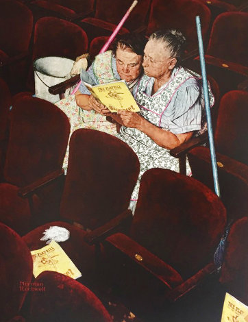 Charwomen AP 1976 HS Limited Edition Print - Norman Rockwell