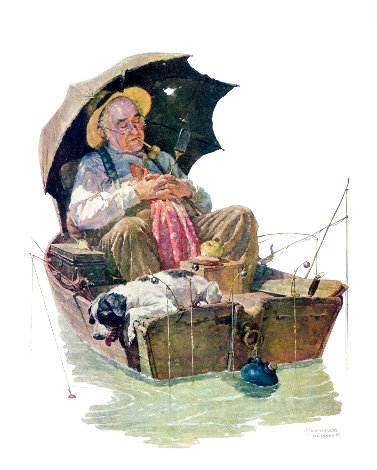 Gone Fishing 2005 Limited Edition Print - Norman Rockwell