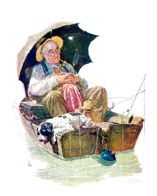 Gone Fishin 2005 Limited Edition Print by Norman Rockwell