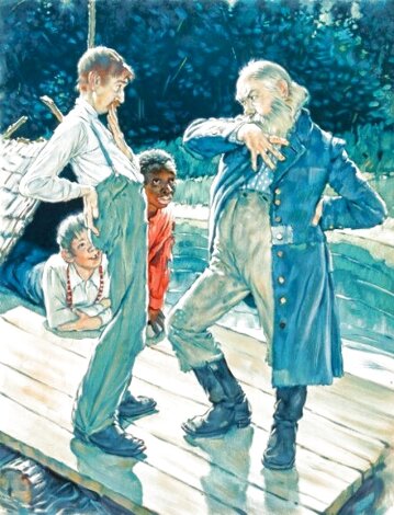 Huckleberry Finn Folio Suite of 8 AP 1972 HS Limited Edition Print - Norman Rockwell