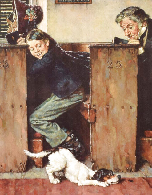 In Church 1973 HS Limited Edition Print by Norman Rockwell In Church 1973 HS Limited Edition Print by Norman Rockwell