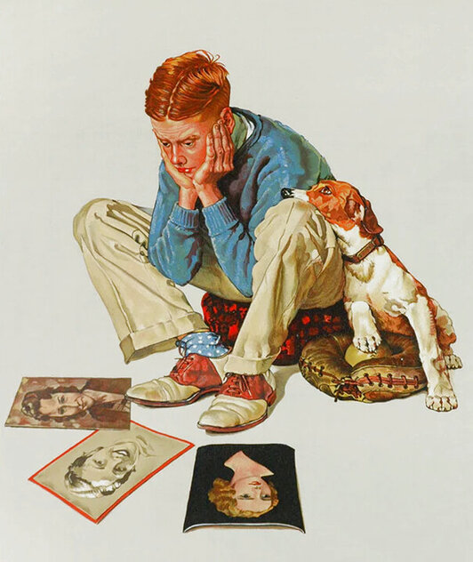 Doctor and the Doll Lithograph 30x24 by Norman Rockwell - For Sale