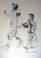 Football Mascot 1973 Limited Edition Print by Norman Rockwell - 0 Football Mascot 1973 Limited Edition Print by Norman Rockwell - 0