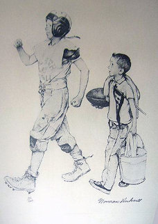 Football Mascot 1973 Limited Edition Print - Norman Rockwell Football Mascot 1973 Limited Edition Print - Norman Rockwell