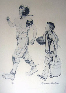 Football Mascot 1973 HS Limited Edition Print - Norman Rockwell