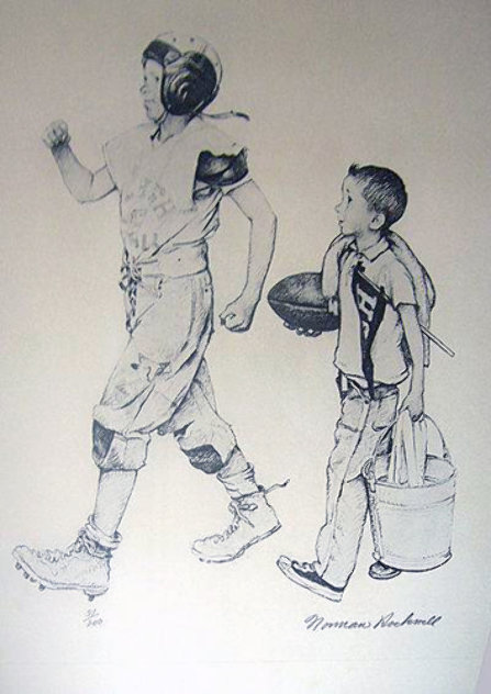 Football Mascot 1973 HS Limited Edition Print by Norman Rockwell