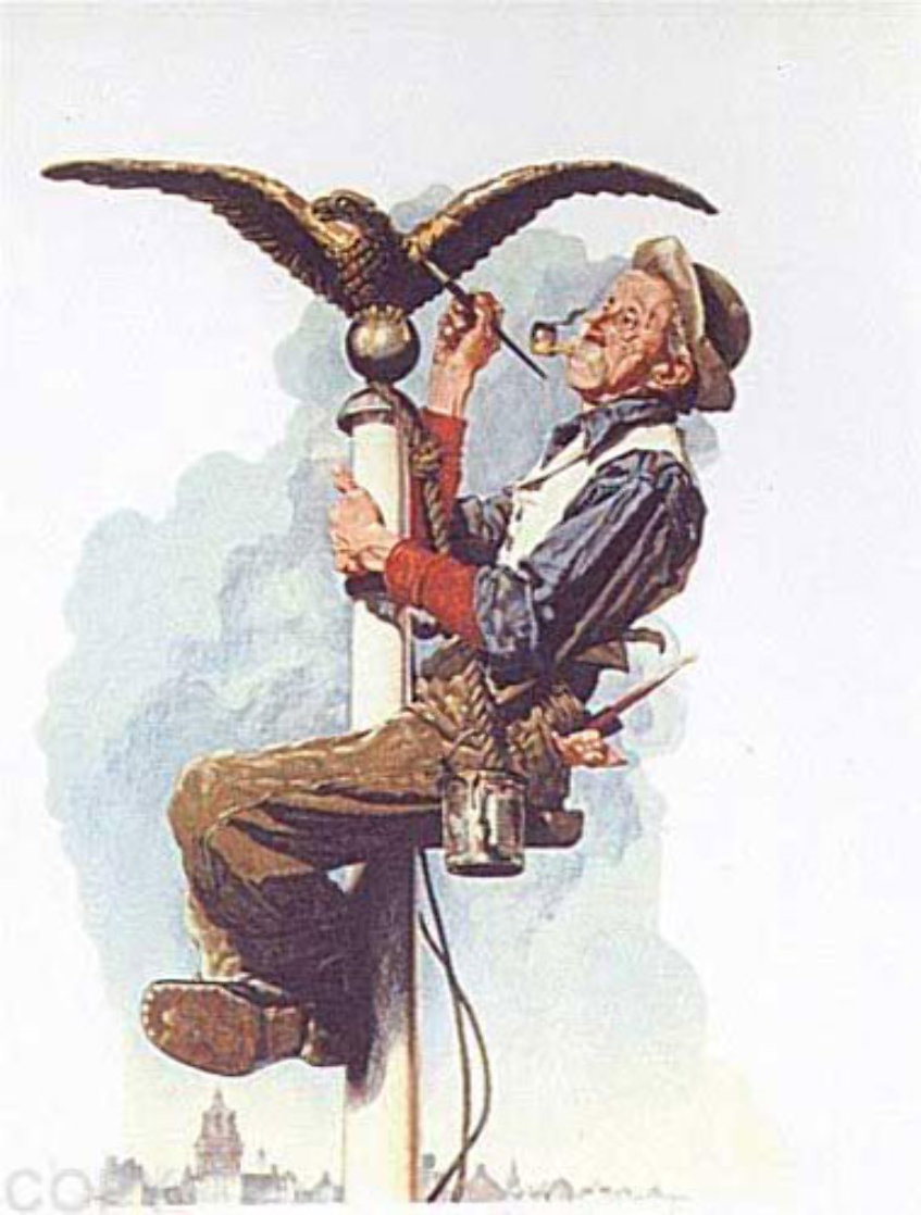 Guilding the Eagle 1976 Limited Edition Print by Norman Rockwell Guilding the Eagle 1976 Limited Edition Print by Norman Rockwell