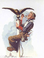 Guilding the Eagle 1976 Limited Edition Print by Norman Rockwell - 0 Guilding the Eagle 1976 Limited Edition Print by Norman Rockwell - 0