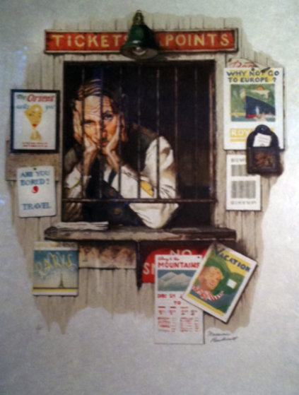 Ticket Seller AP 1970 Limited Edition Print by Norman Rockwell Ticket Seller AP 1970 Limited Edition Print by Norman Rockwell