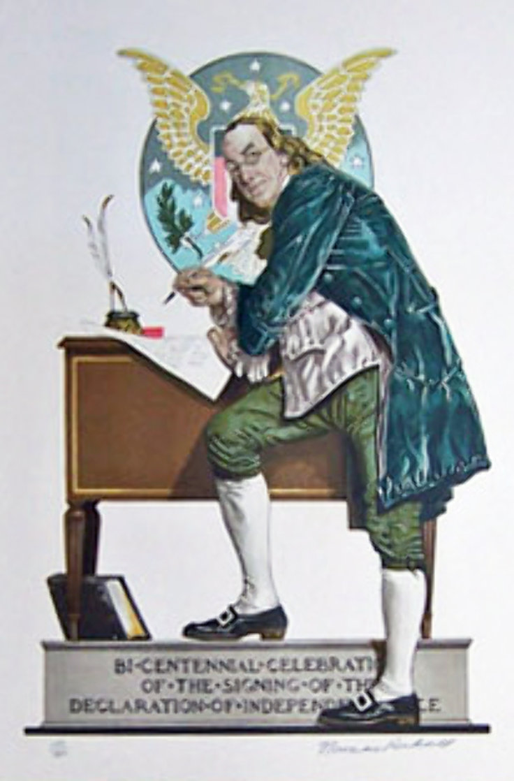 Ben Franklin 1976 Limited Edition Print by Norman Rockwell Ben Franklin 1976 Limited Edition Print by Norman Rockwell