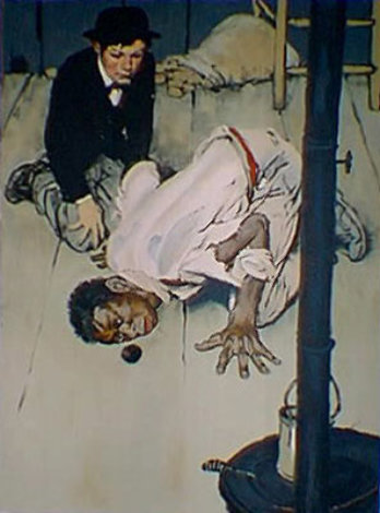 Huckleberry Finn - Jim Got Down on His Knees HS Limited Edition Print - Norman Rockwell