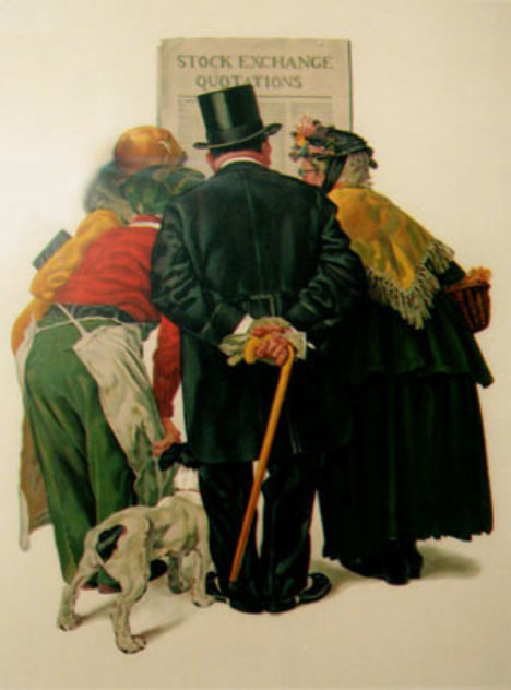 Stock Exchange 1977 Limited Edition Print by Norman Rockwell