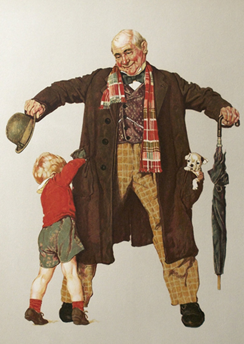 Child's Surprise AP 1976 Limited Edition Print by Norman Rockwell Child's Surprise AP 1976 Limited Edition Print by Norman Rockwell