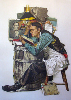 Law Student AP 1976 (Lincoln) Limited Edition Print - Norman Rockwell
