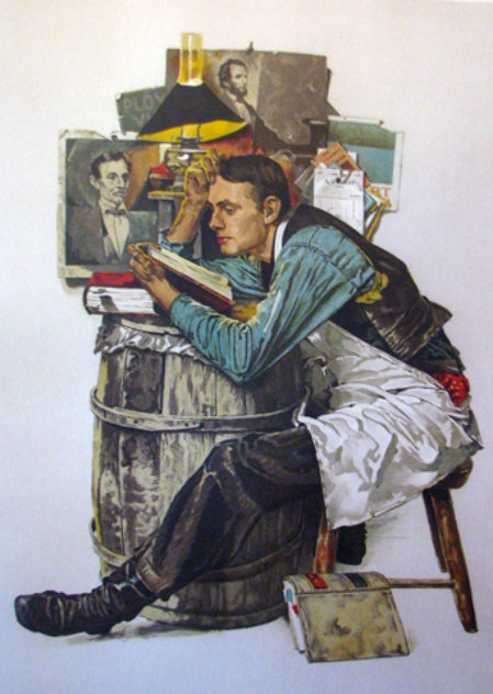 Law Student AP 1976 (Lincoln) Limited Edition Print by Norman Rockwell