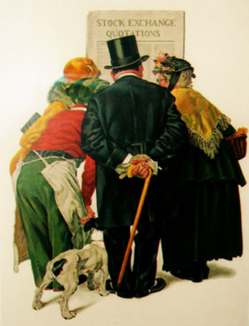 Stock Exchange AP 1977 HS  Limited Edition Print by Norman Rockwell