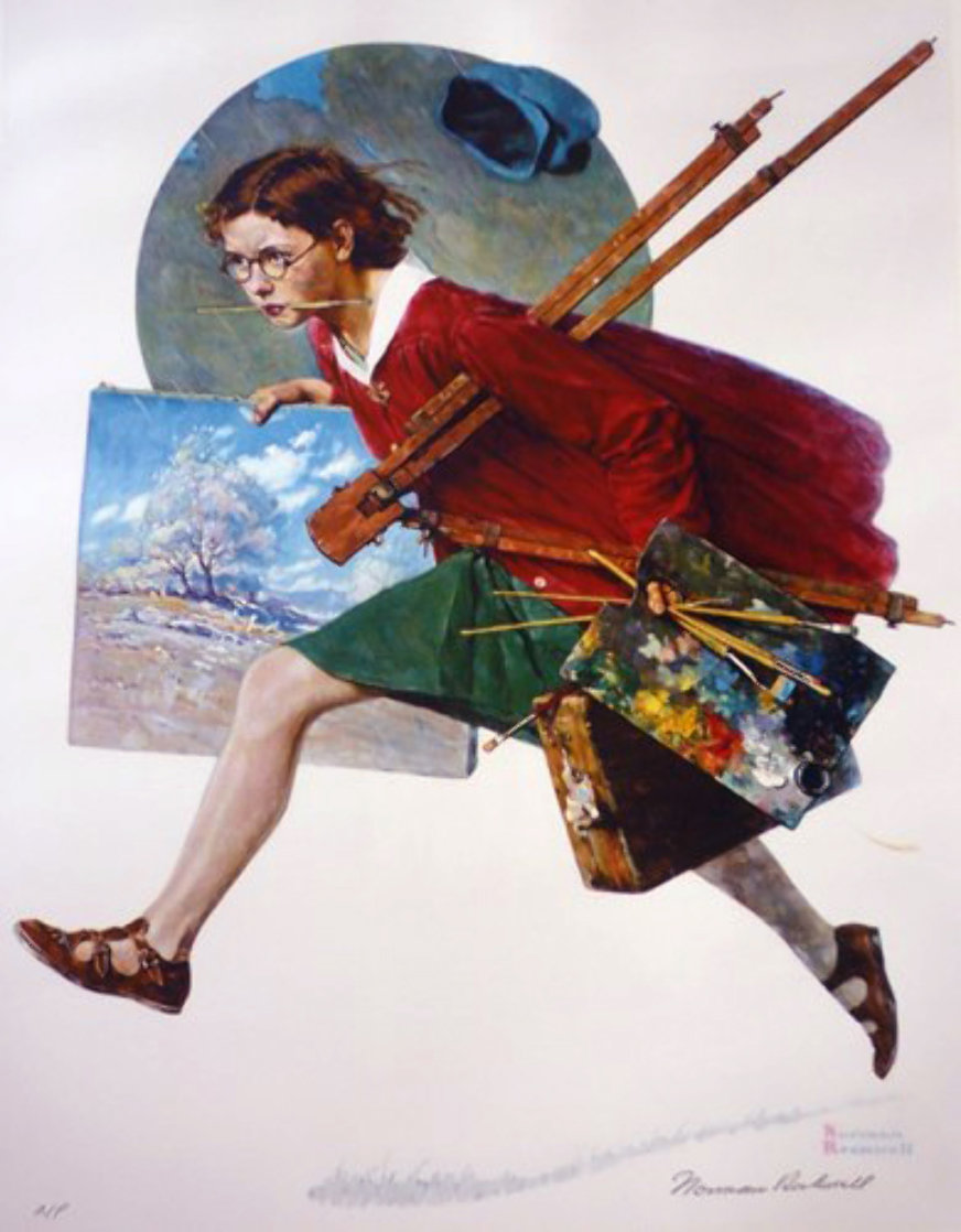 Wet Paint 1973 Limited Edition Print by Norman Rockwell Wet Paint 1973 Limited Edition Print by Norman Rockwell