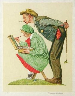 Hayseed Critic 1976 Limited Edition Print - Norman Rockwell Hayseed Critic 1976 Limited Edition Print - Norman Rockwell