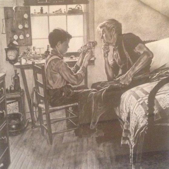 Inventor Limited Edition Print by Norman Rockwell Inventor Limited Edition Print by Norman Rockwell