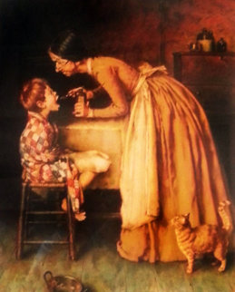 Castor Oil 1970 Limited Edition Print - Norman Rockwell Castor Oil 1970 Limited Edition Print - Norman Rockwell