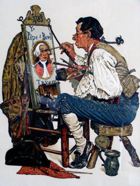 Ye Pipe N Bowl 1976 Limited Edition Print by Norman Rockwell