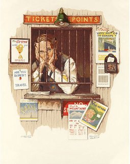 Ticket Seller AP 1970 Limited Edition Print - Norman Rockwell Ticket Seller AP 1970 Limited Edition Print - Norman Rockwell