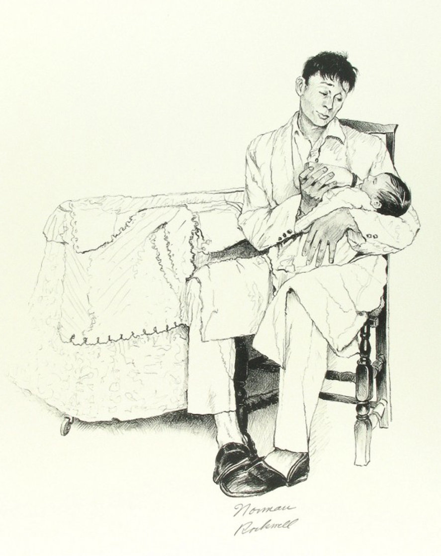 Two O'clock Feeding Limited Edition Print by Norman Rockwell Two O'clock Feeding Limited Edition Print by Norman Rockwell